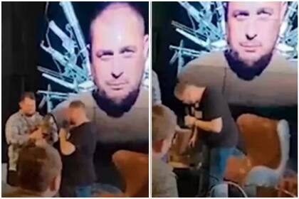 Momentos antes de la explosión de la bomba que mató a bloguero ruso Vladlen Tatarsky