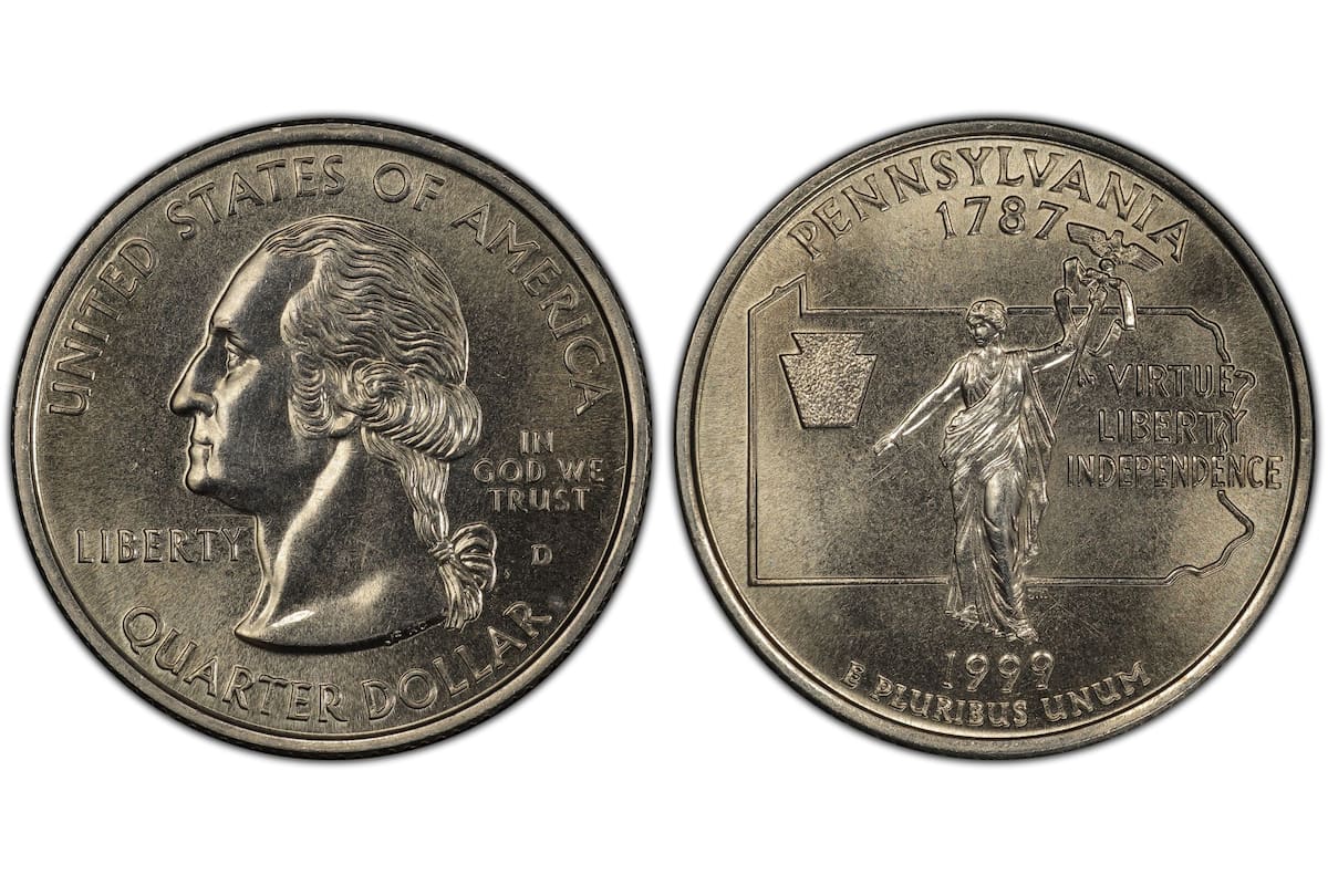 Moneda de 25 centavos Pensilvania
