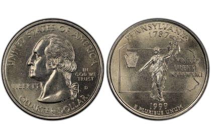 Moneda de 25 centavos Pensilvania