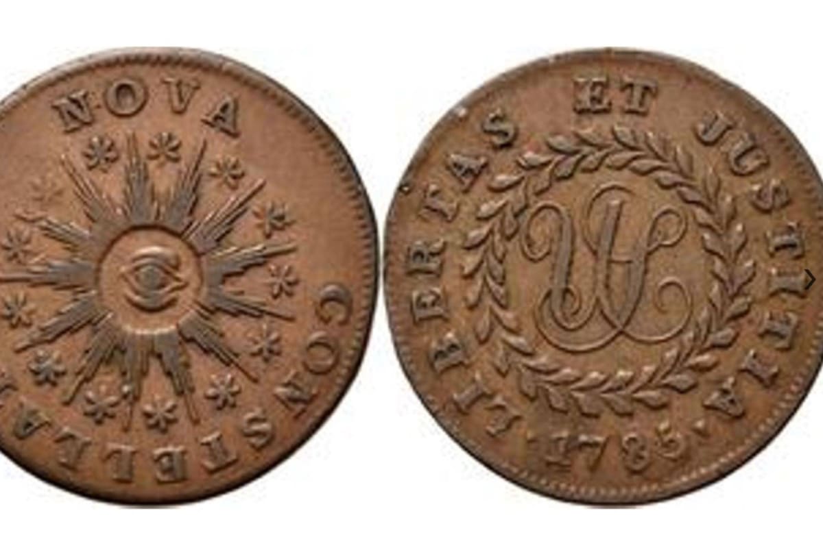 Moneda Nova Constellatio de 1785 de Rayos puntiagudos