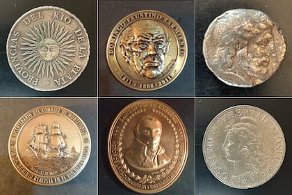 Monedas y medallas acuñadas por el Instituto Bonaerense de Numismática y Antigüedades, que cumple 150 años