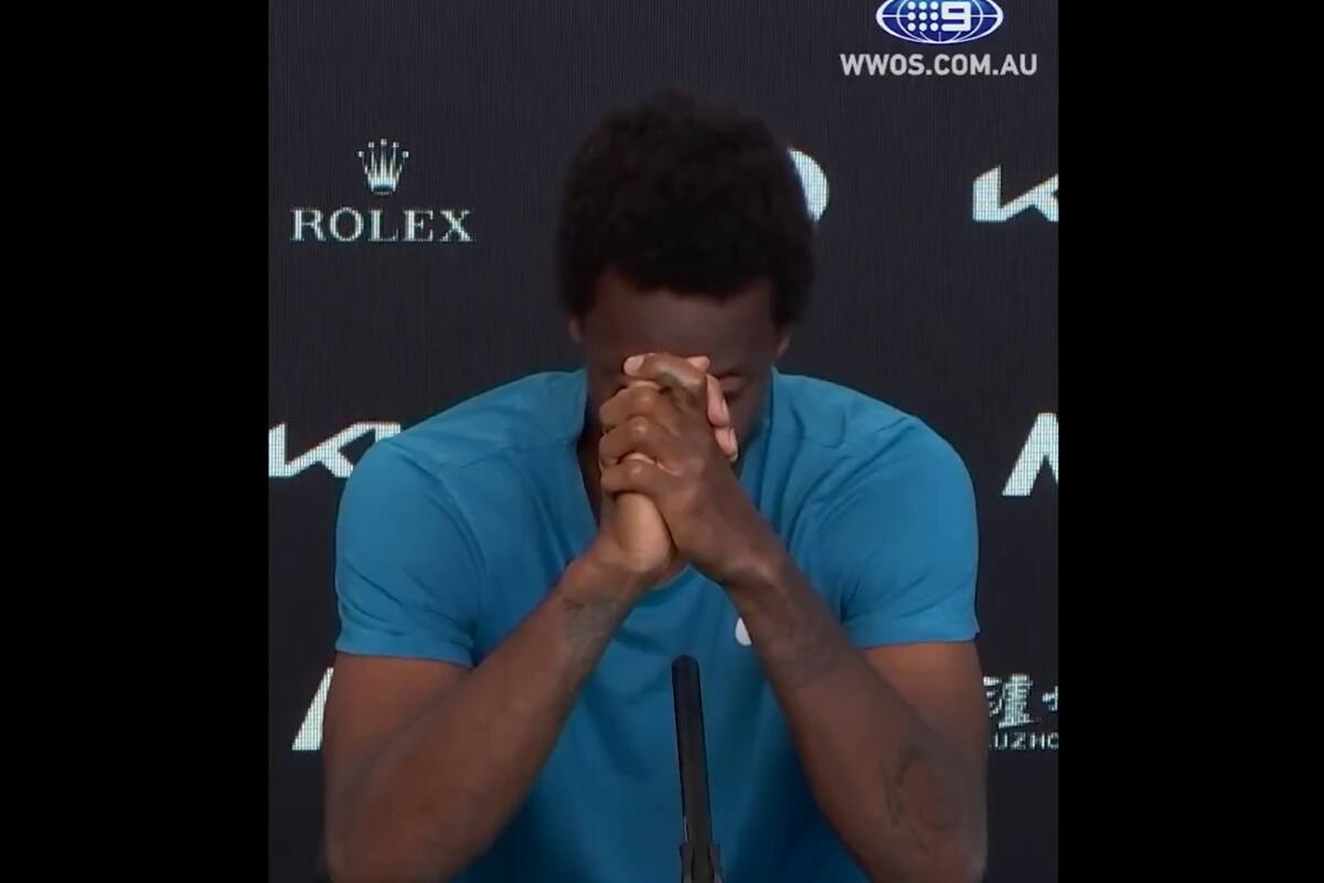 Monfils no pudo contener las lágrimas después de la derrota