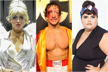 Mónica Antonópulus, la vedette de La revista del Cervantes en el circuito de salas publicas; Nico Vázquez en Rocky, el tanque del salas comerciales, y la nueva propuesta de Maruja Bustamante que se ofrece en una de las salas más experimentales del teatro alternativo