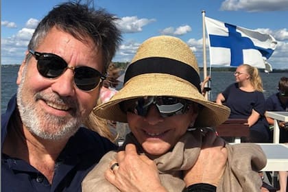 Mónica Gutiérrez y su marido, Alejandro Gawianski, en uno de sus viajes románticos en Finlandia