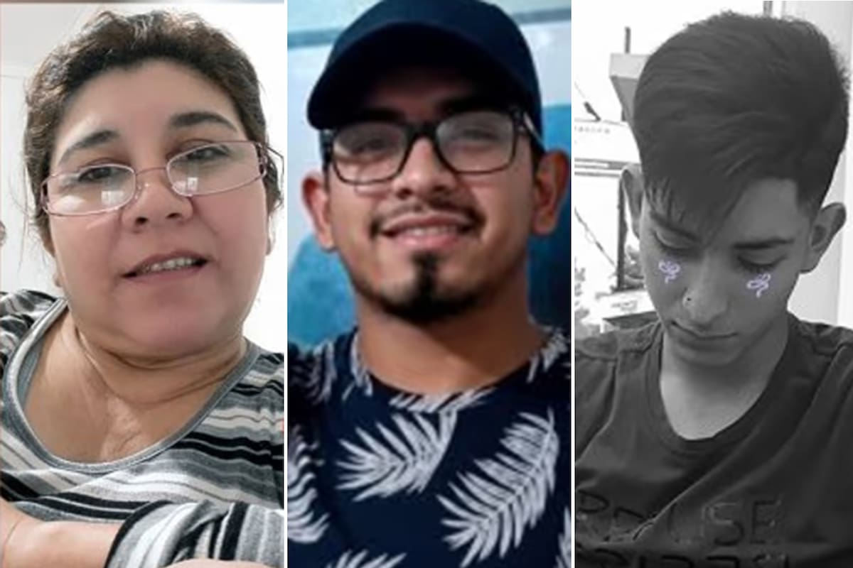 Mónica Gutiérrez y sus dos hijos, Claudio y Josué