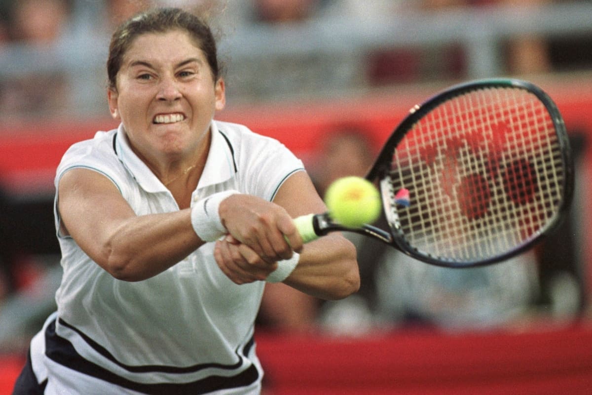 Mónica Seles en acción