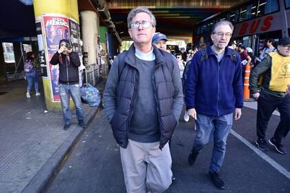 Monseñor García Cuerva, junto al obispo auxiliar Gustavo Carrara, rumbo a Luján