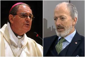 Monseñor Ojea (Conferencia Episcopal) y Jorge Knoblovits (DAIA)