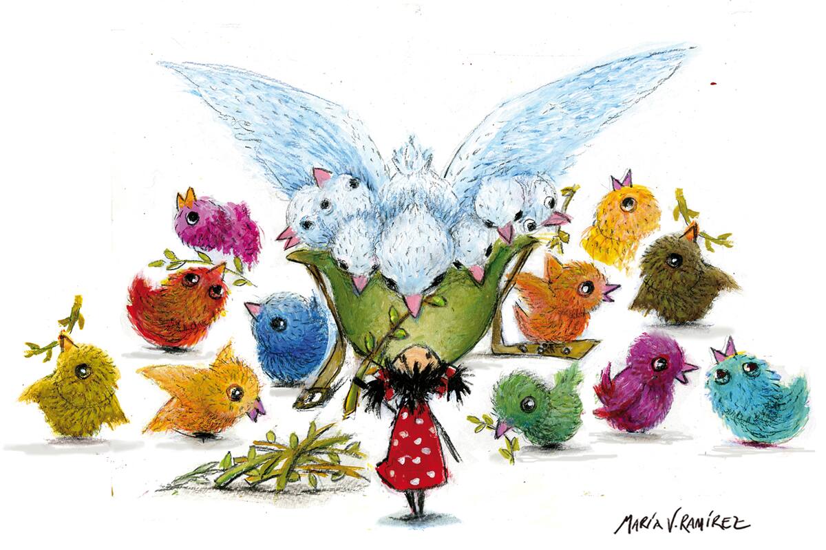 "Monstriña alimentando la tropa", de María Verónica Ramírez