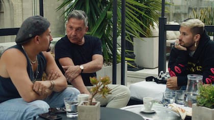 Montaner junto a sus hijos, Mau y Ricky