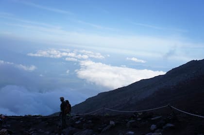 Una imagen desde lo alto del Monte Fuji, ubicado en la prefectura de Shizuoka, donde nació Naohiro Takahara