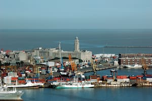 Montevideo, vista del puerto
