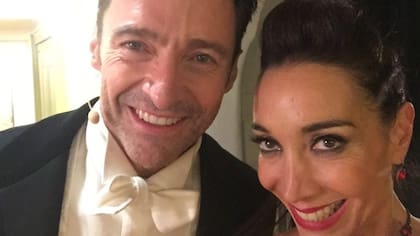 Mora Godoy junto a Hugh Jackman