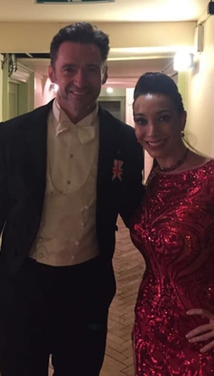 Mora Godoy junto a Hugh Jackman