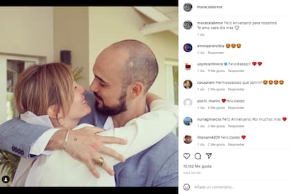 Mora también le dedicó unas emotivas palabras a su marido (Foto: Instagram @moracalabrese)