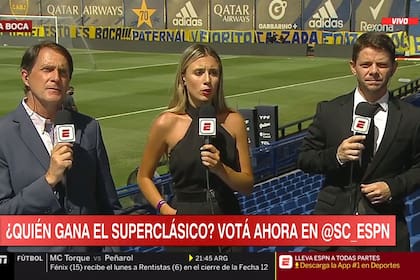 Morena Beltrán se mostró "feliz" por cubrir el Superclásico y cruzó elogios con Sol Pérez