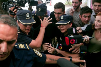Morena Rial llega a la fiscalía de Martínez