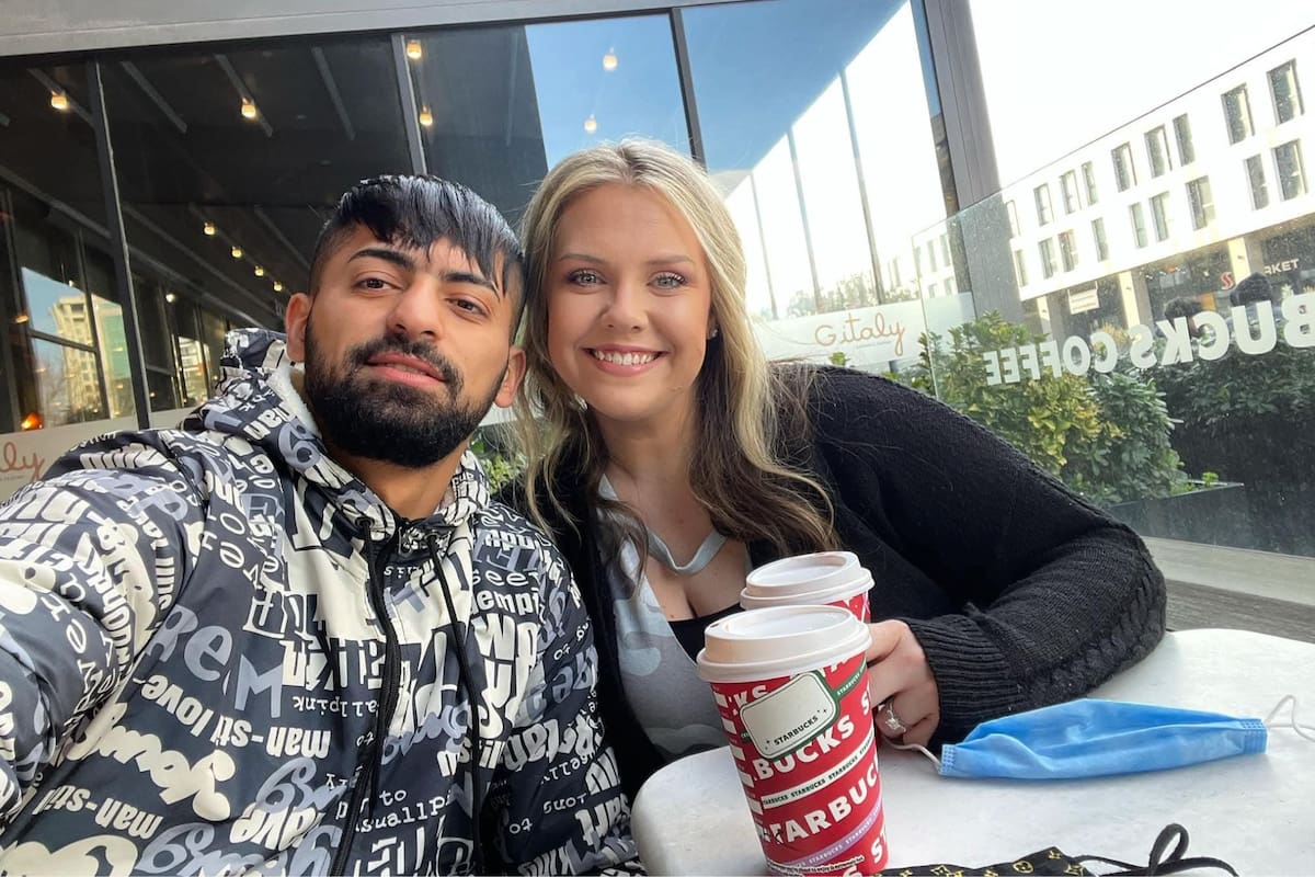 Morgan Karimi and Ribvar Karimi se conocieron en línea y él llegó a EE.UU. con una visa de prometido. Foto: Facebook Morgan Karimi