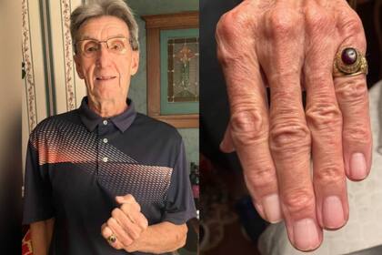 Morgan Perigo, de 83 años recuperó el anillo de graduación que había perdido en Barbados en 1977
