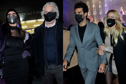 Moria Casán junto a Fernando “Pato” Galmarini y Nicole Neumann, abrazada a Juan Manuel Urcera