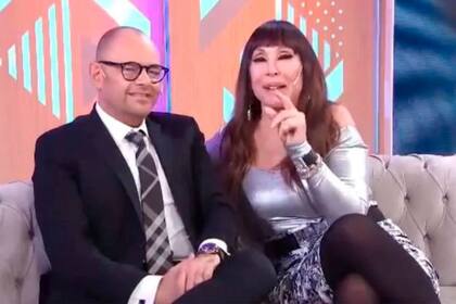 Moria Casán y Rubén Mühlberger en el programa de la polémica