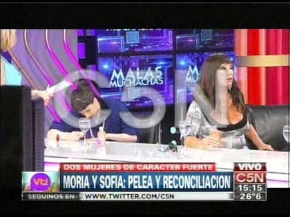 Moria Casán y Sofía Gala protagonizaron un fuerte enfrentamiento durante una emisión de televisión en 2013 (Captura: Video)