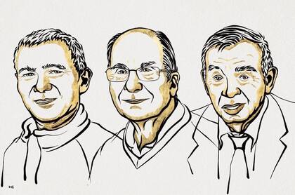 Moungi Bawendi, Louis Brus y Alexei Ekimov, ganadores del Premio Nobel de Química 2023.