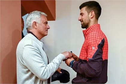 Mourinho y Djokovic coincidieron en Roma tras un partido del serbio