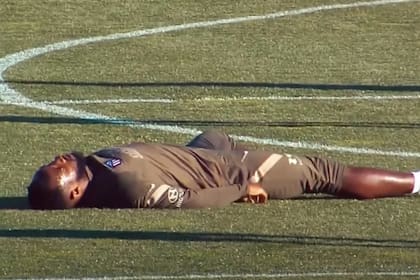 Moussa Dembélé se desmayó en el final de la práctica vespertina de Atlético de Madrid