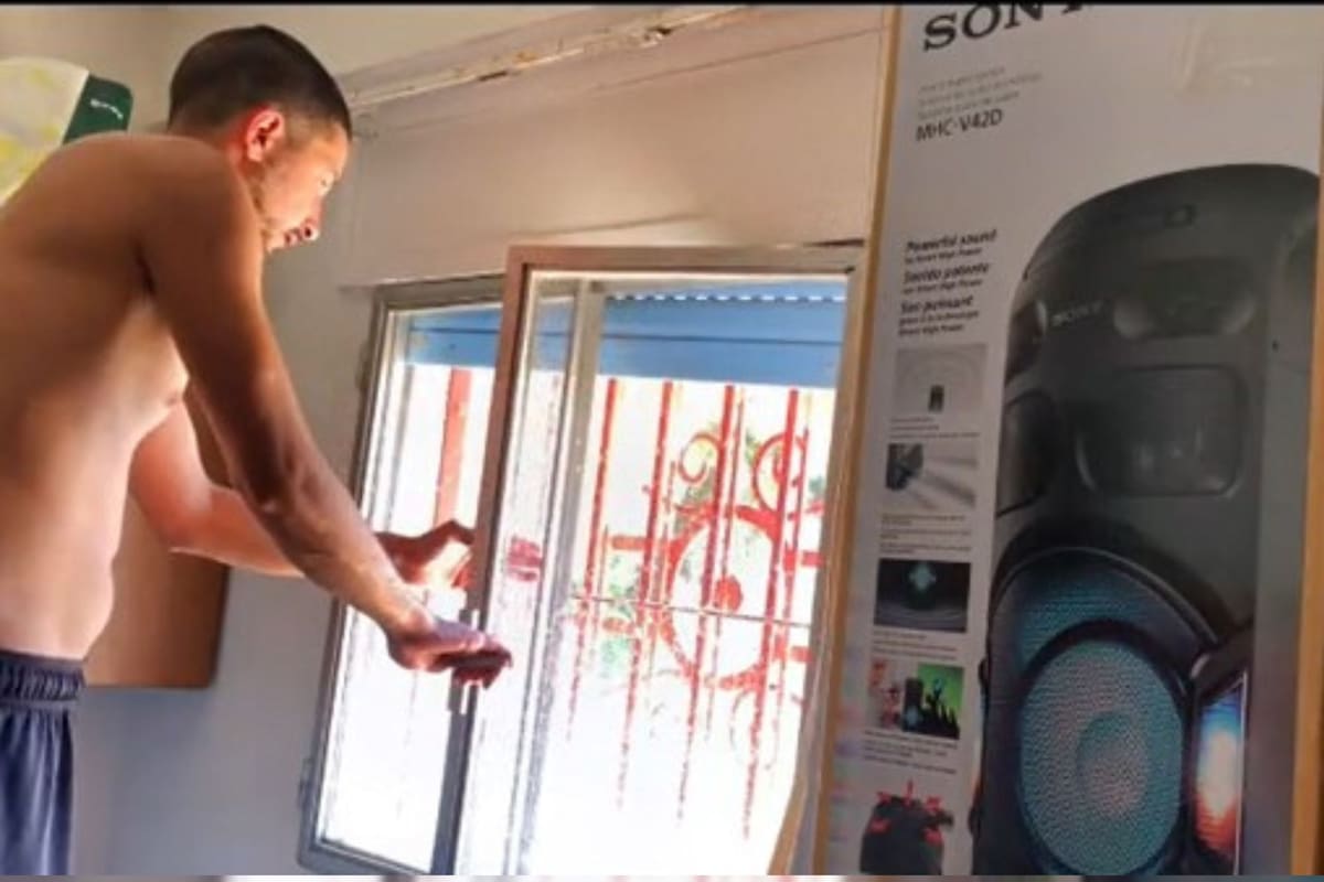 Movieron la persiana y se quedaron perplejos con lo que encontraron.