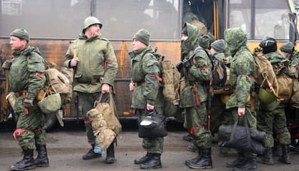 Movilización de reservistas rusos por la guerra en Ucrania