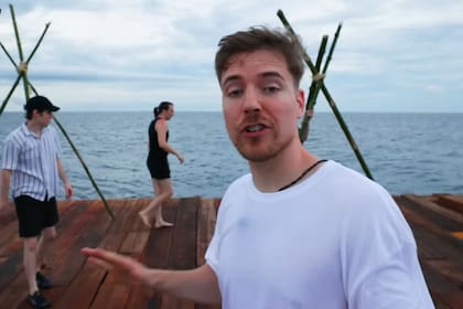 MrBeast en el vídeo '7 Days Stranded At Sea'