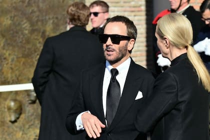 Muchas figuras del mundo de la moda también se acercaron hasta la Basílica de Santa María de los Ángeles y los Mártires para honrar a uno de los grandes maestros del rubro. Uno de ellos fue Tom Ford
