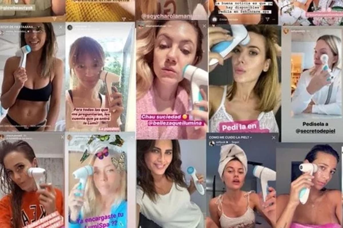 Muchas influencers y modelos promocionan esta máquina de la empresa NuSkin que hoy es imputada por ser publicidad "engañosa".