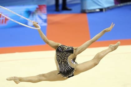 Muchas veces la flexibilidad de las gimnastas causan sorpresas.