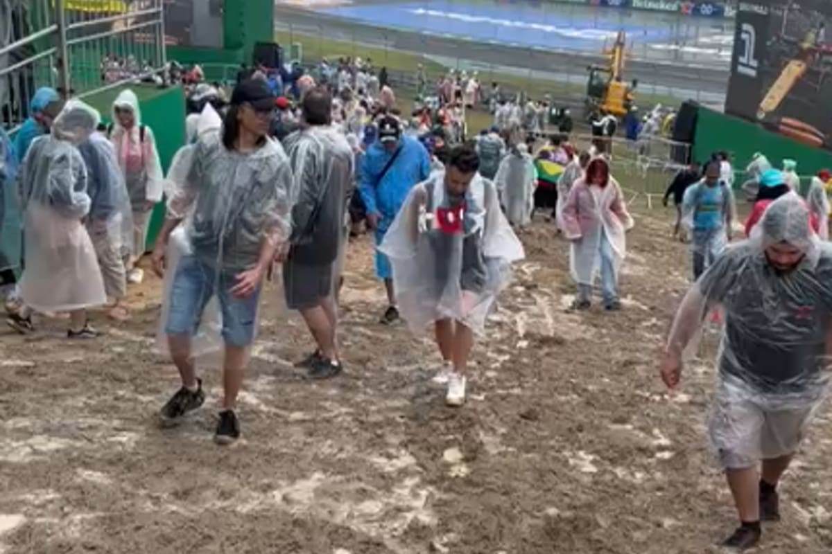 Mucho barro: así quedaron varios sectores del autódromo José Carlos Pace por el mal clima del fin de semana en San Pablo
