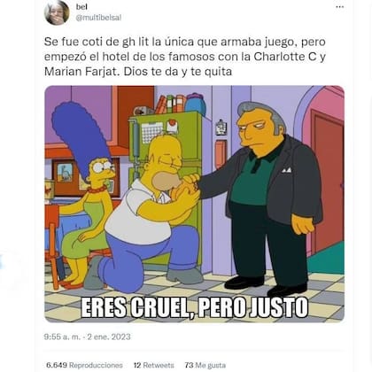 Muchos de los memes que circularon en Twitter hicieron comparaciones entre Gran Hermano y El Hotel de los famosos