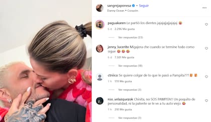 Muchos usuarios relacionaron el comentario de Eugenia con el robo que sufrió Carolina Pampita Ardohain: "¿Se quiere colgar de lo que le pasó a Pmapita?" (Foto: Captura Instagram @sangrejaponesa)