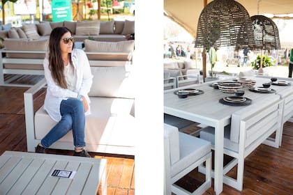 Muebles con perfiles de aluminio anodizado y telas impermeables, ideales para exterior o galerías, de Zomer.