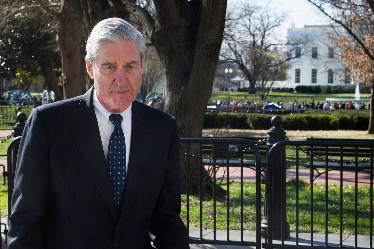 Mueller, ayer, frente a la Casa Blanca, tras asistir a un acto religioso