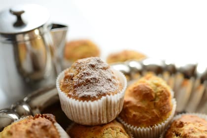 Muffins de banana y avena.