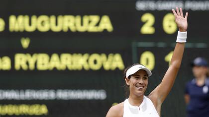 Muguruza logró una fácil clasificación a la final de Wimbledon