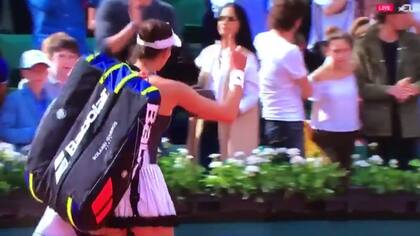 Muguruza, muy molesta con el público francés