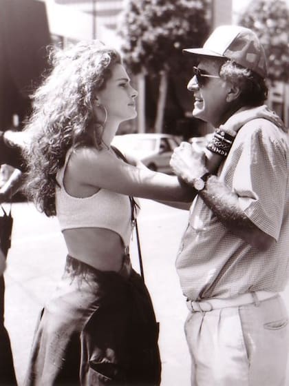 Marshall y Roberts, durante el rodaje de Mujer Bonita