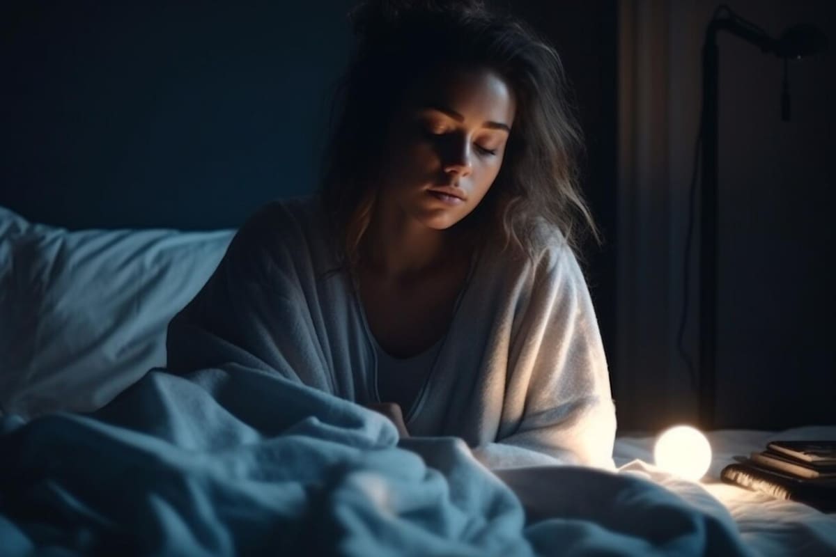 Mujer con insomnio.Foto: Freepik.