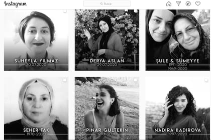 Mujeres asesinadas en Turquía. Fuente: Instagram de @beelzeboobz