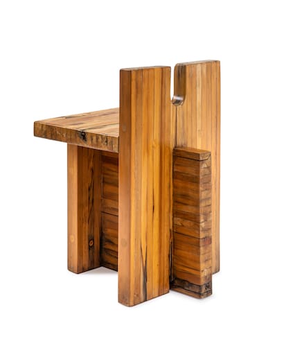 Banco de madera diseñado por Lina Bo Bardi, para el Centre SESC Pompeia, São Paulo, 1979/80