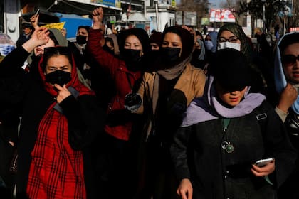 Mujeres protestan en Afganistán