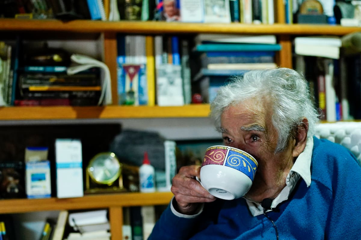 Mujica en su chacra de Montevideo