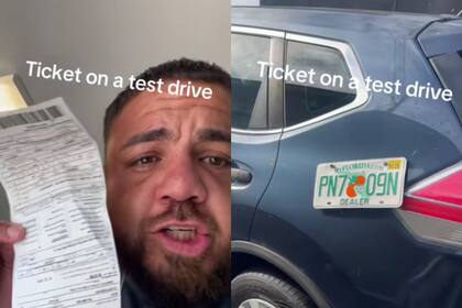 Multan a vendedor de autos en una prueba de manejo en Florida (TikTok @robbthecarguy)